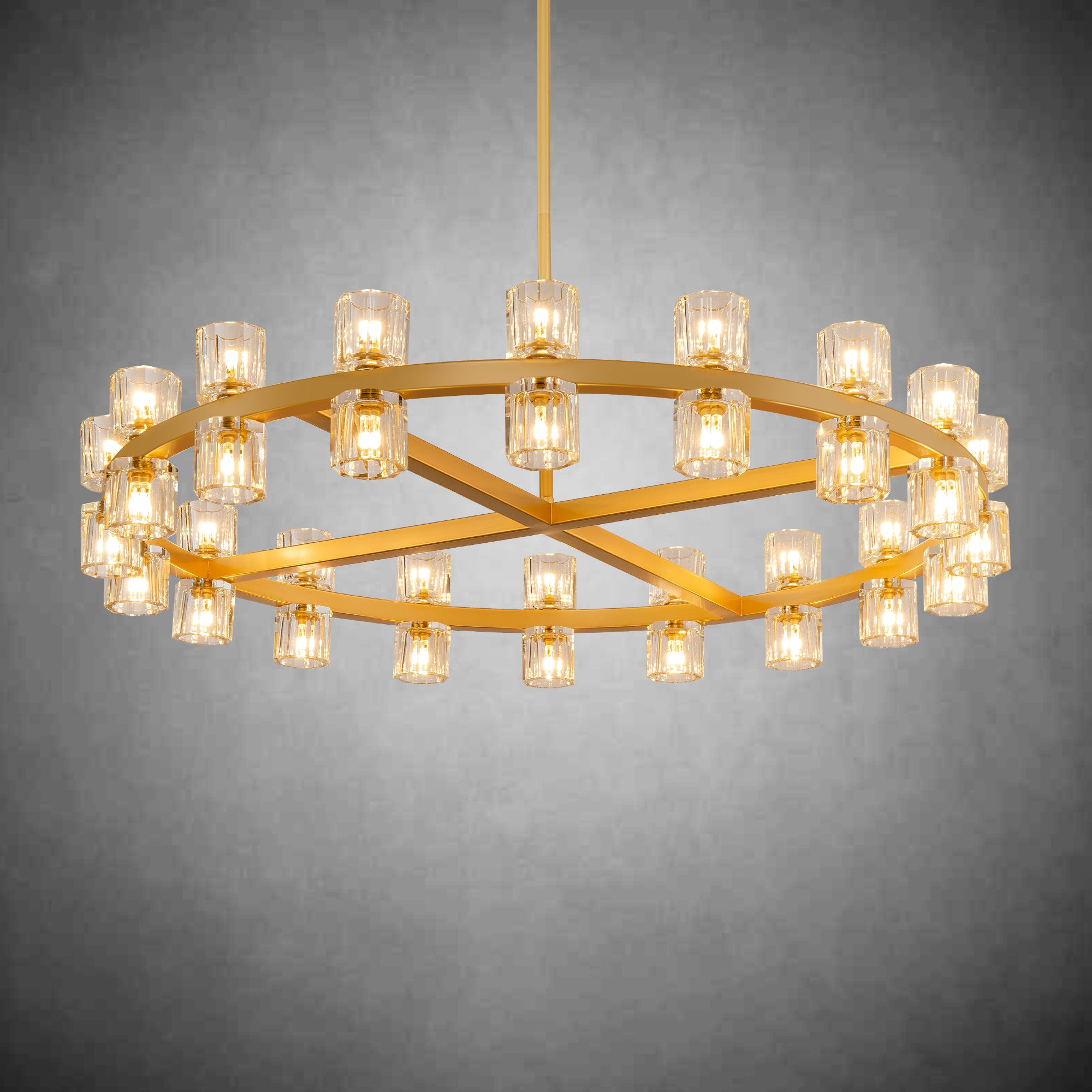 Modern Round Chandelier,K9 Crystal Chandeliers for Dining Room