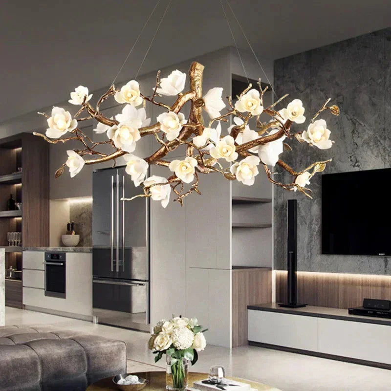 Zendas Branch Crystal Flower Chandelier