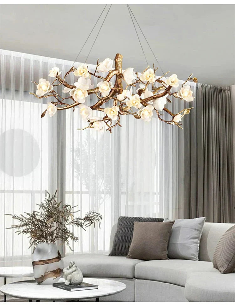 Zendas Branch Crystal Flower Chandelier