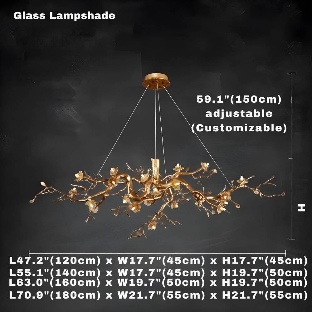 Zendas Branch Crystal Flower Chandelier