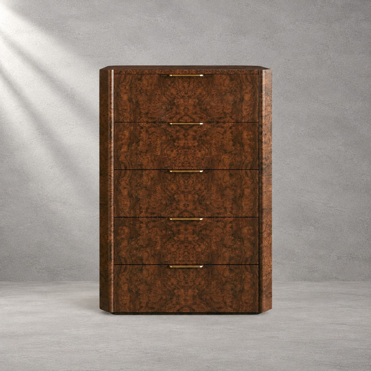 Warm Textured Wood Bedroom Chest