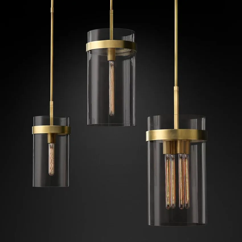 Ravion Modern Blown Glass Pendant Light 8", 10", 12"