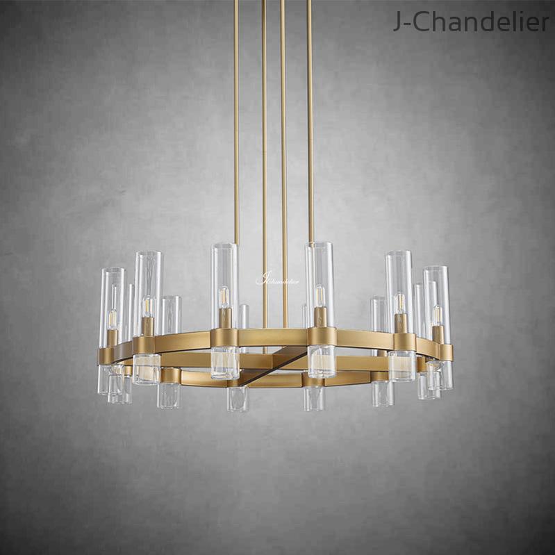 Lavelle Round Blown Glass Chandelier 36"