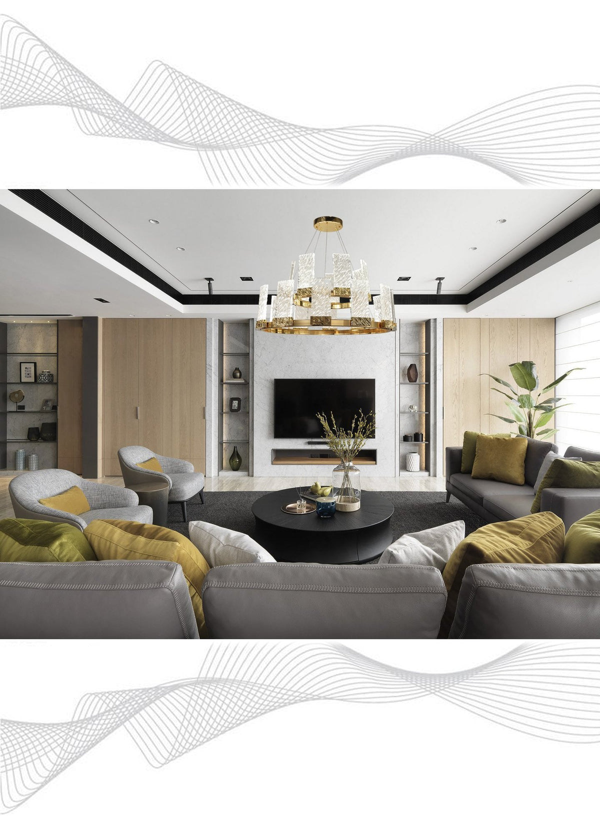Aimee 1-Tier Round Chandelier