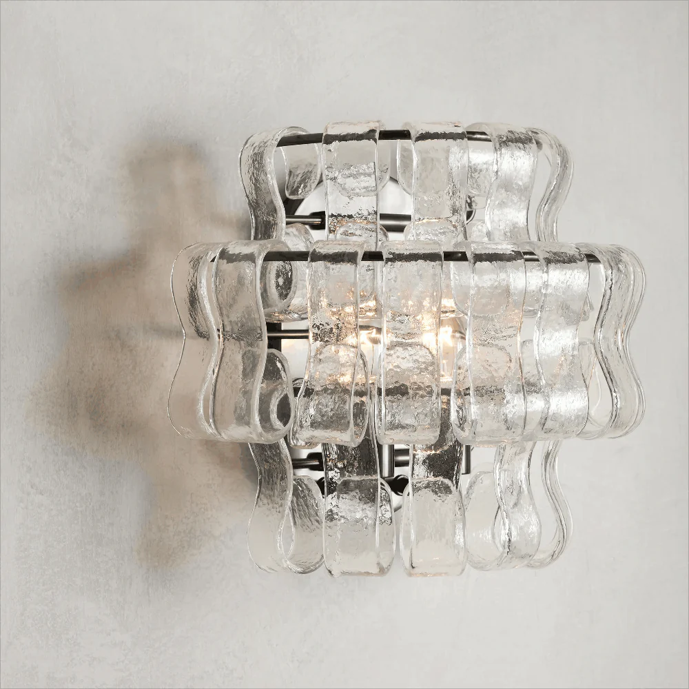 JC Ghiaccio Glass Wall Sconces