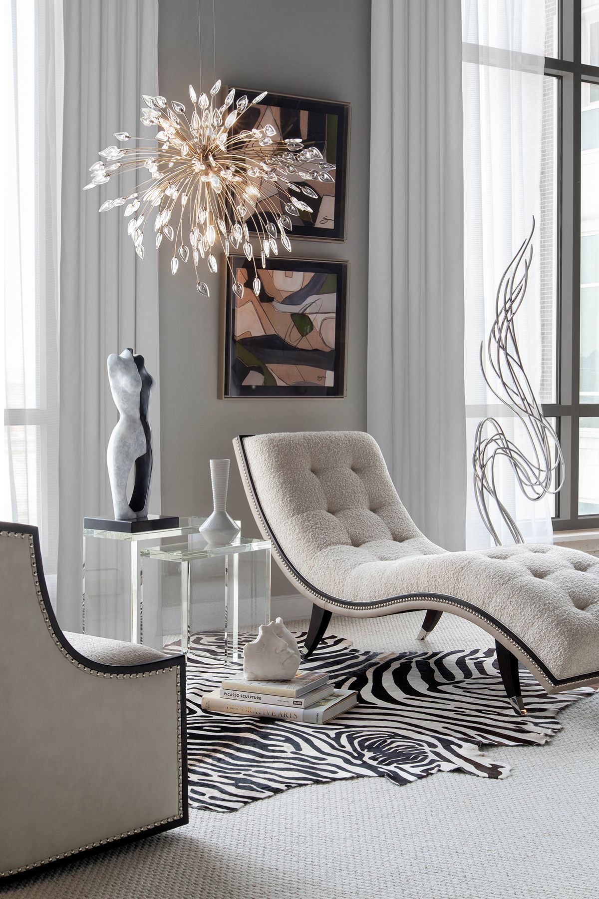 Reveille Crystal Constellation Seven-Light Pendant Chandelier - Merlin Lamps