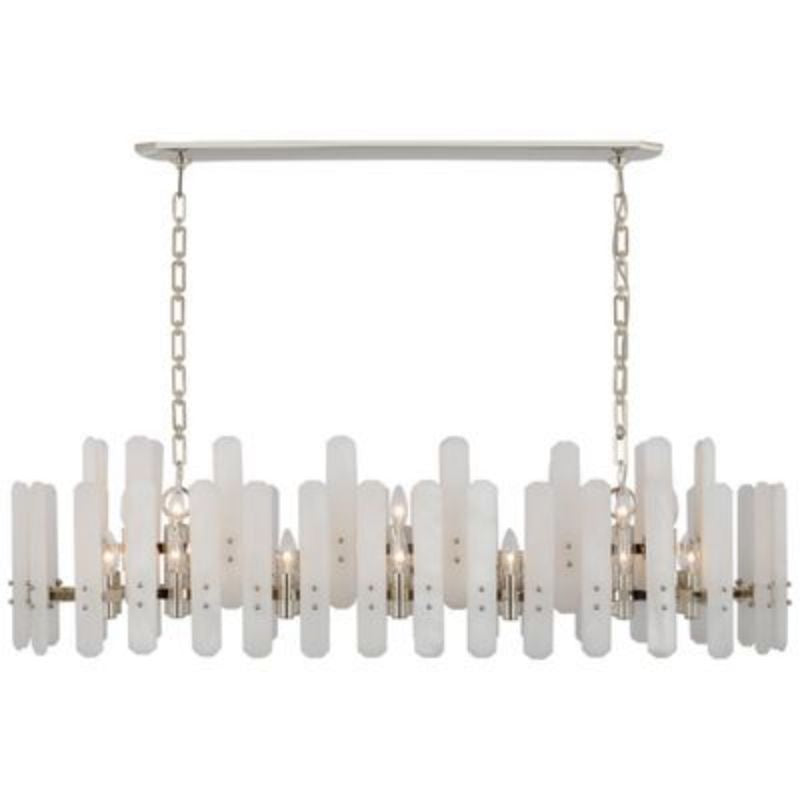 Alabaster Shield Large Linear Chandelier