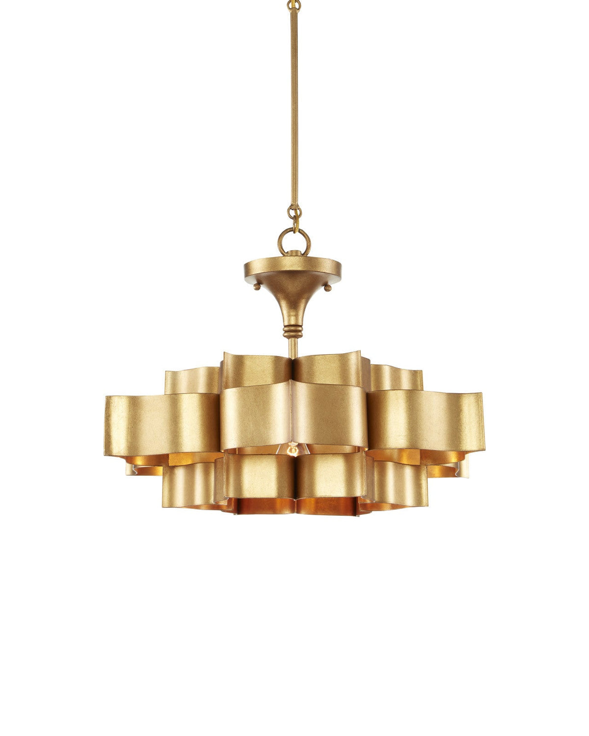 Golden leaf shape Small Chandelier