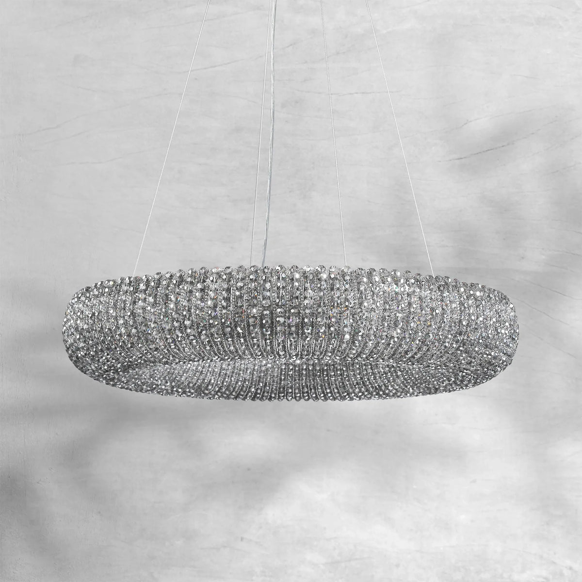 Haze Crystal Round LED Chandelier 32"41"59"72"