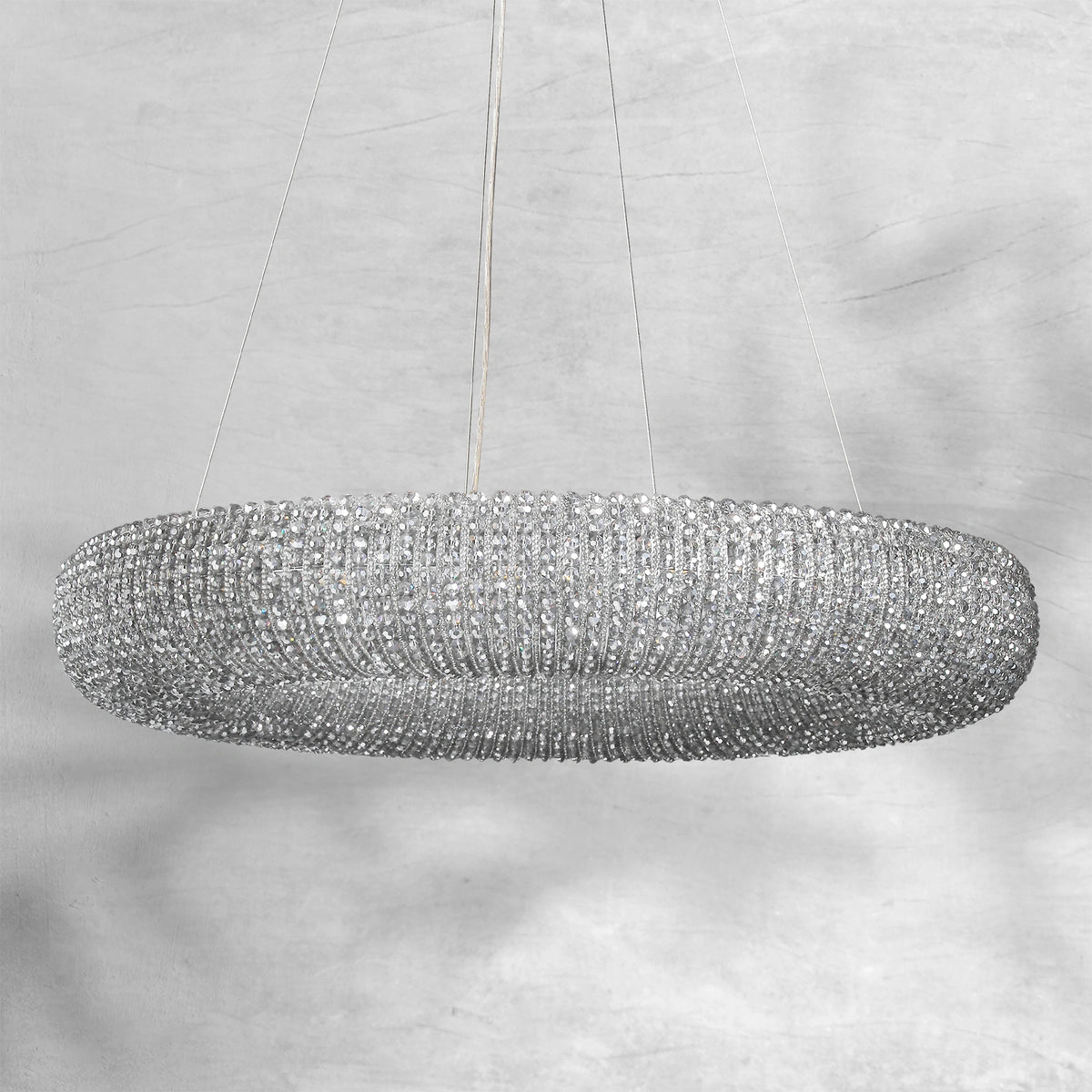 Haze Crystal Round LED Chandelier 32"41"59"72"
