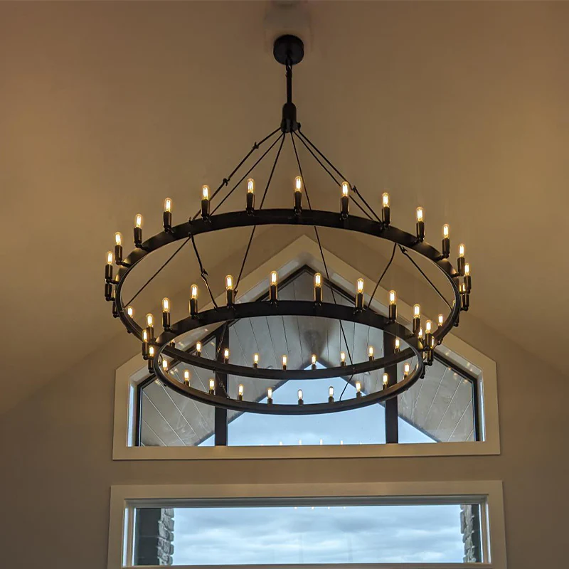 Celestine Vintage Filament 2-Tier Chandelier