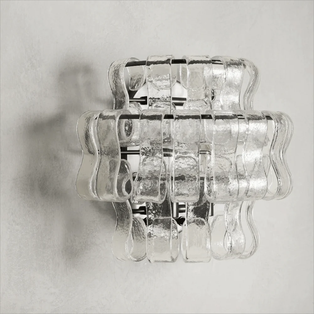 JC Ghiaccio Glass Wall Sconces