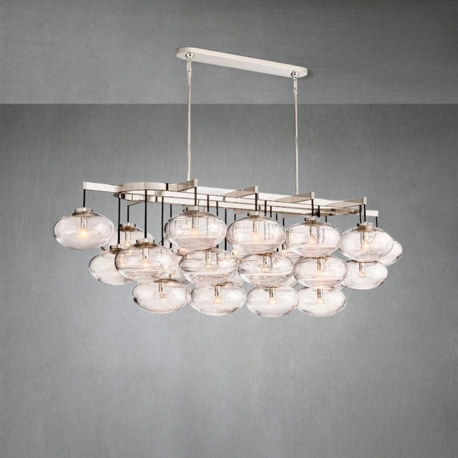 Coraline Clear Glass Linear Chandelier 72"