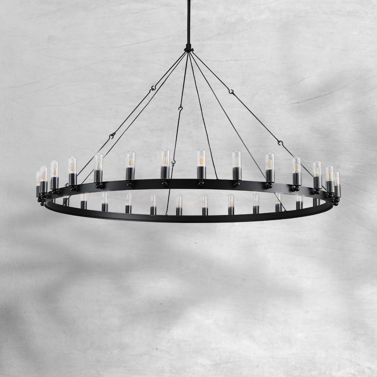 Camina Vintage Filament Outdoor Round Chandelier