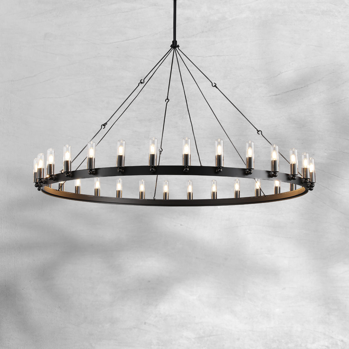 Camina Vintage Filament Outdoor Round Chandelier