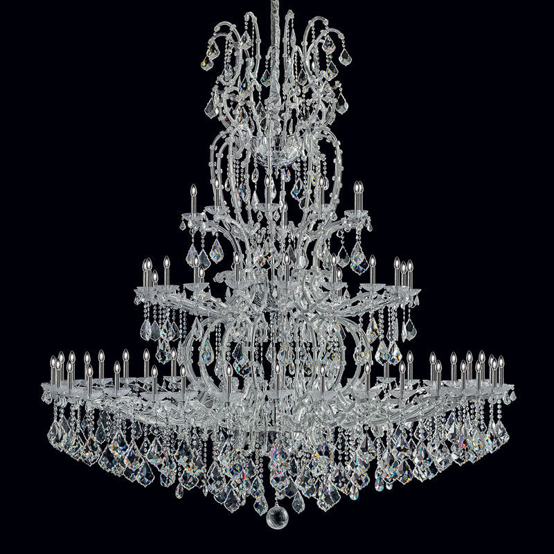 chrome large maria crystal chandelier