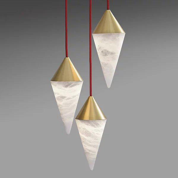 Conus Alabaster Chandelier - Merlin Lamps