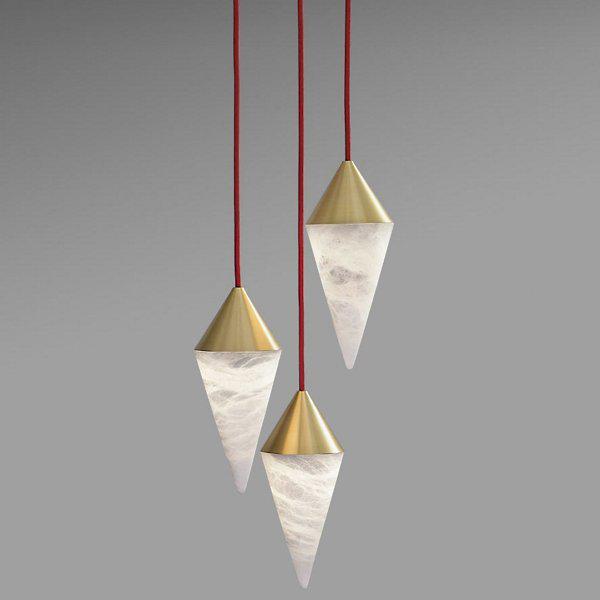 Conus Alabaster Chandelier - Merlin Lamps