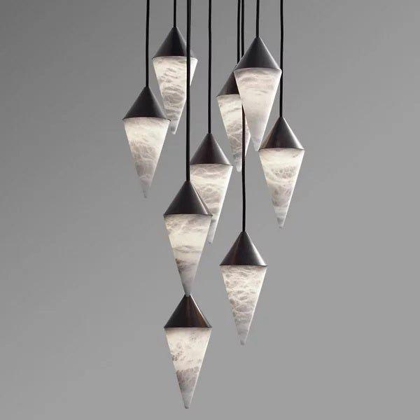 Conus Alabaster Chandelier - Merlin Lamps