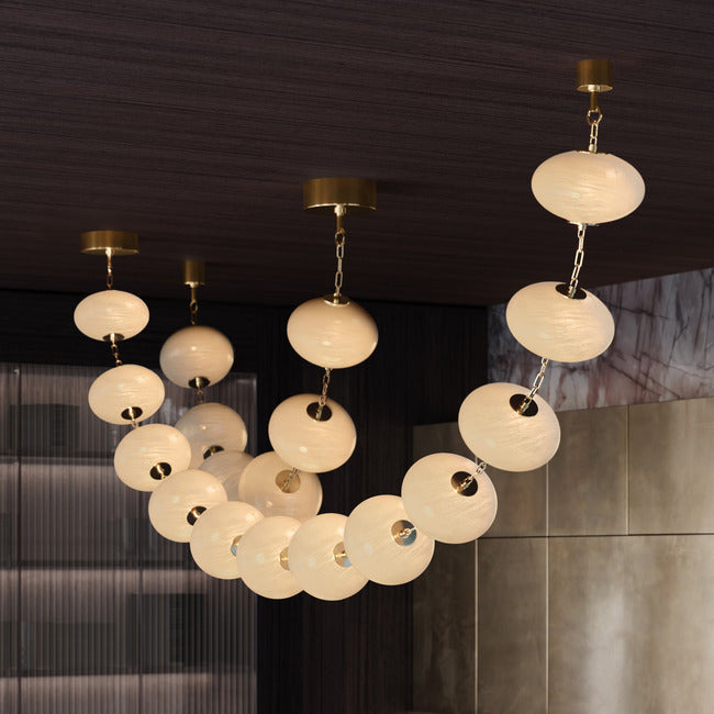 Lattice Glass Chandelier