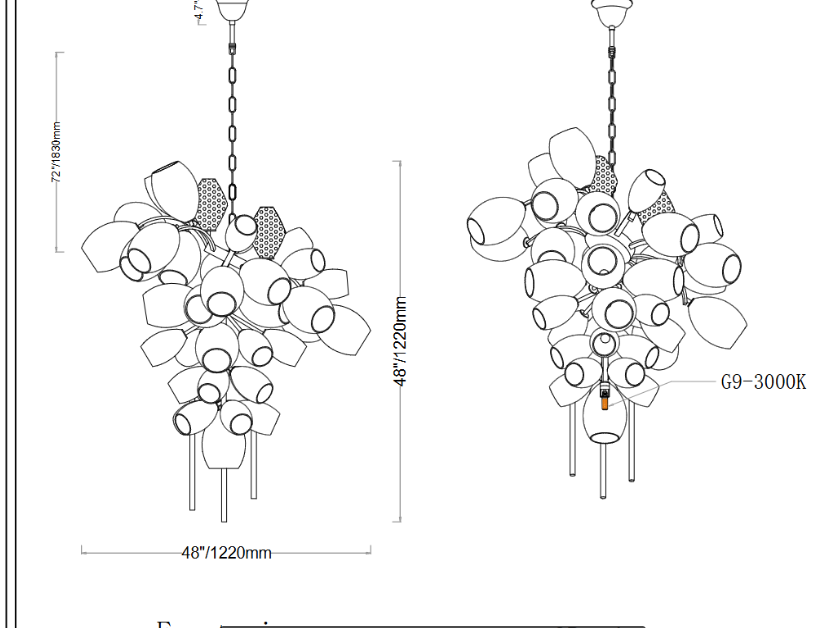 Britannica Chandelier - Custom size