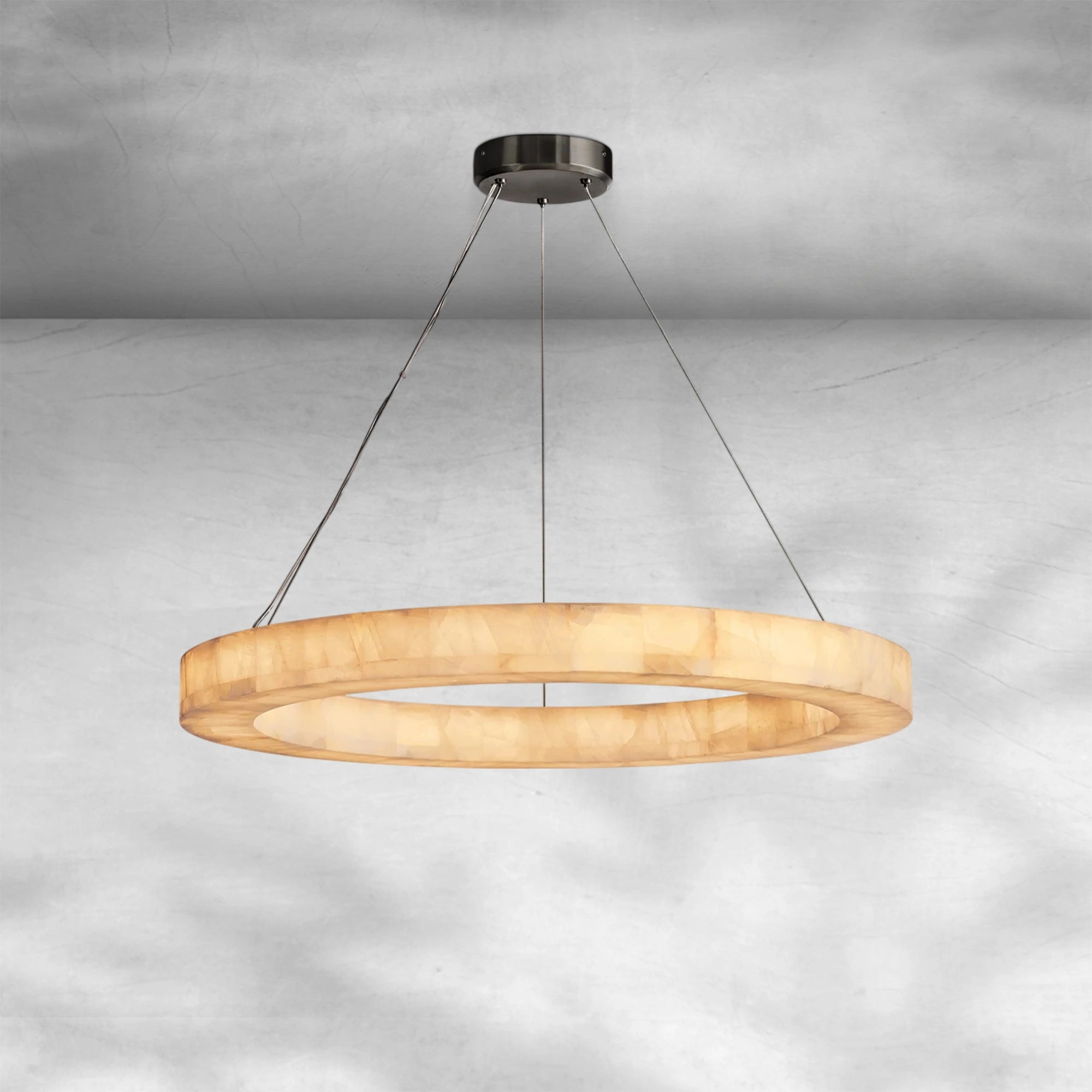 Rivaga Calcite Round Chandelier 31"40"60"