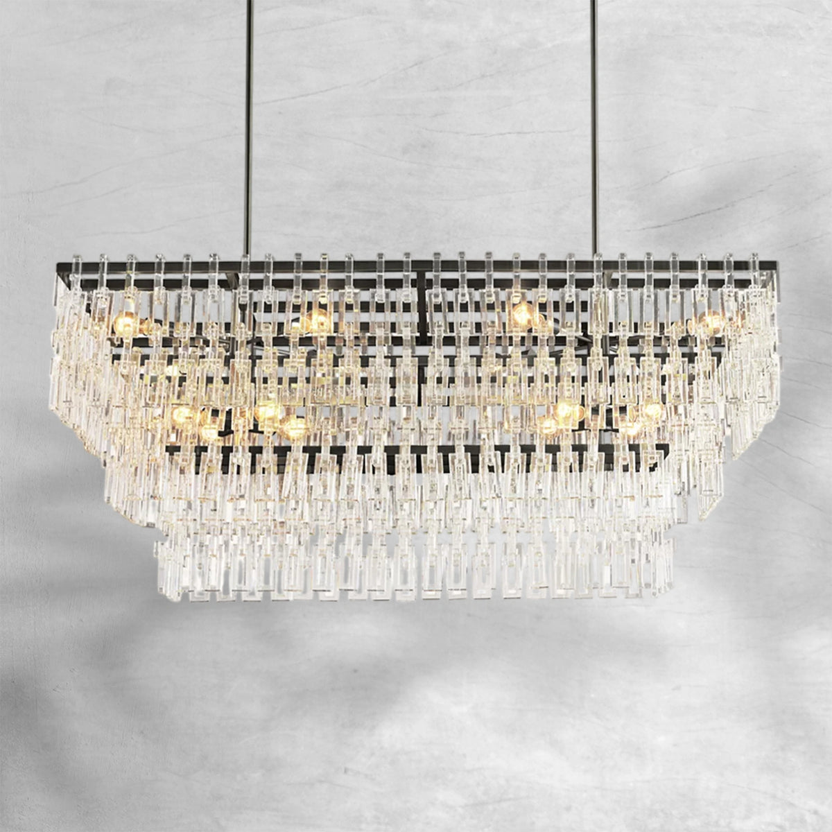 Montis Multi-Tier Rectangular Chandelier 60" 72"