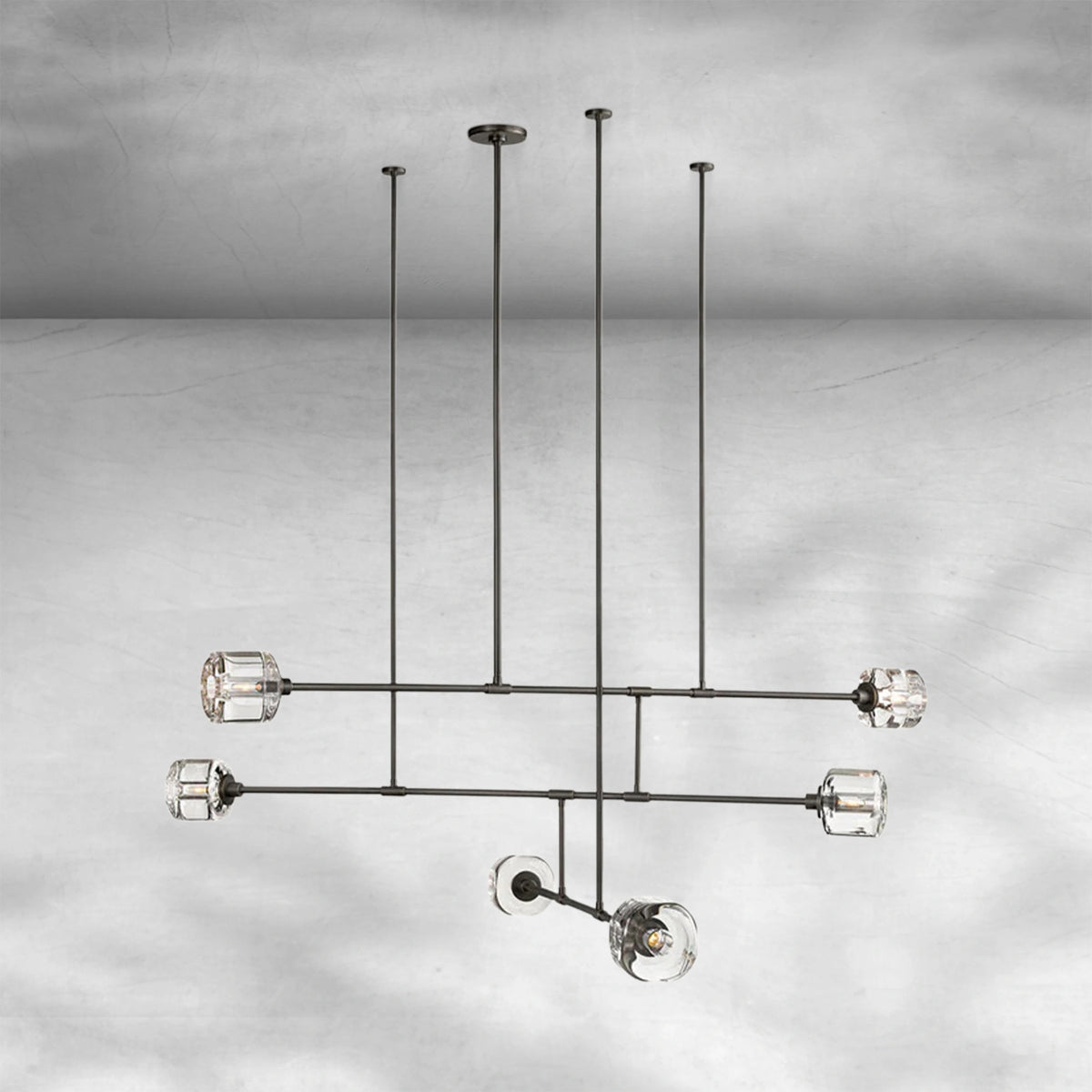 Delume Mobile Round Chandelier 48" 62"
