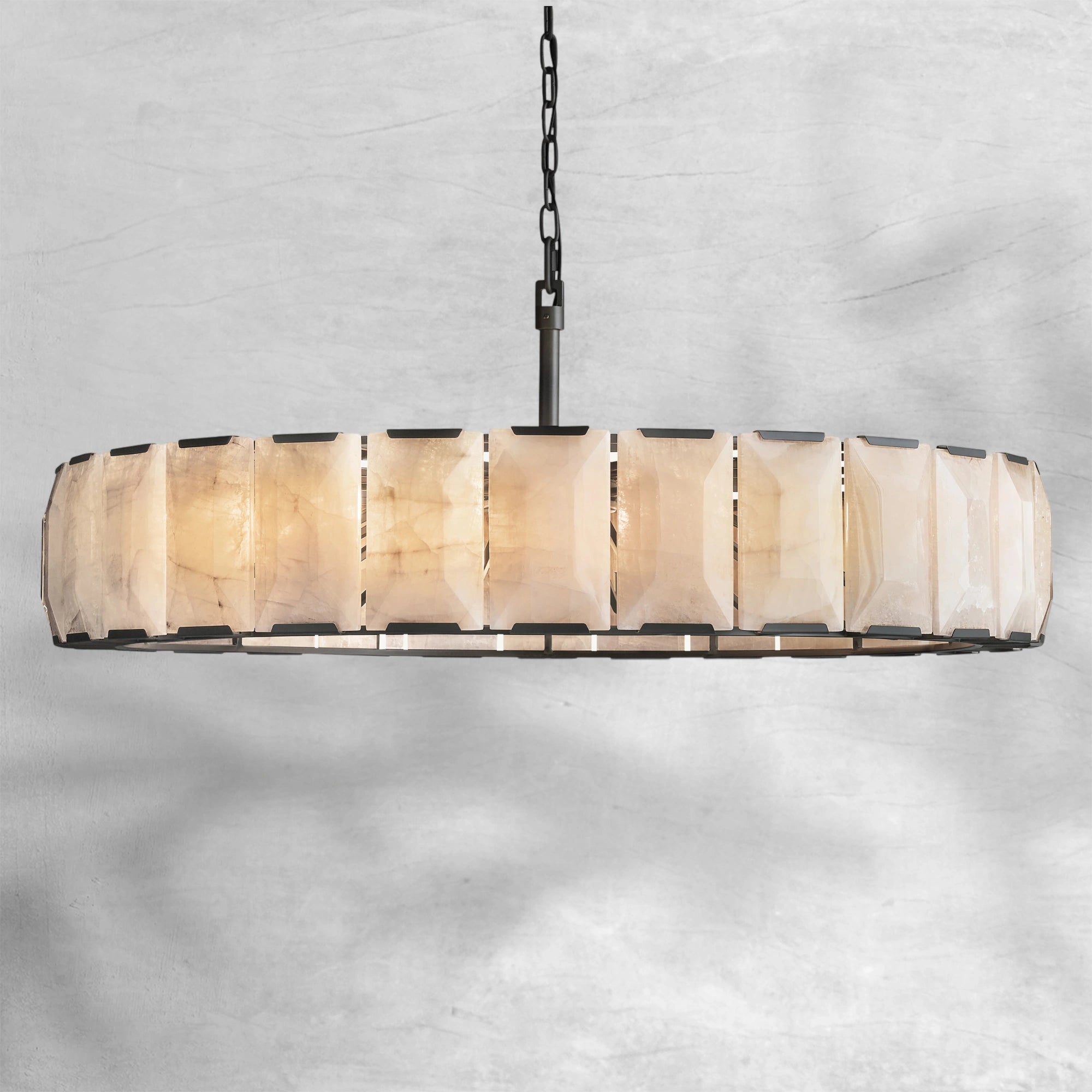 Harlew Calcite Round Chandelier 60"