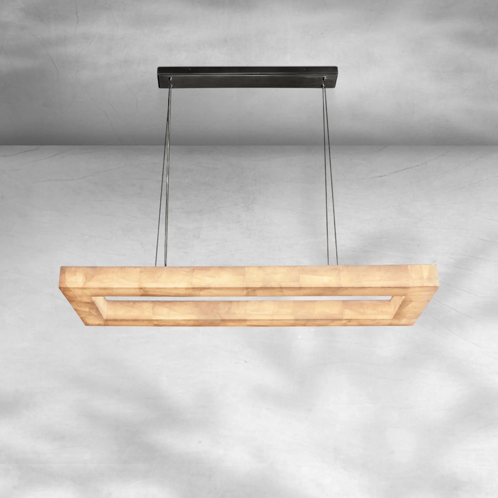 Rivaga Rectangular Calcite Chandelier 54"72"