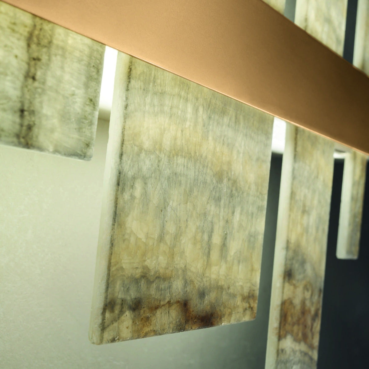 Nora Onyx Straight Modern Brass Chandeliers 4 Sizes