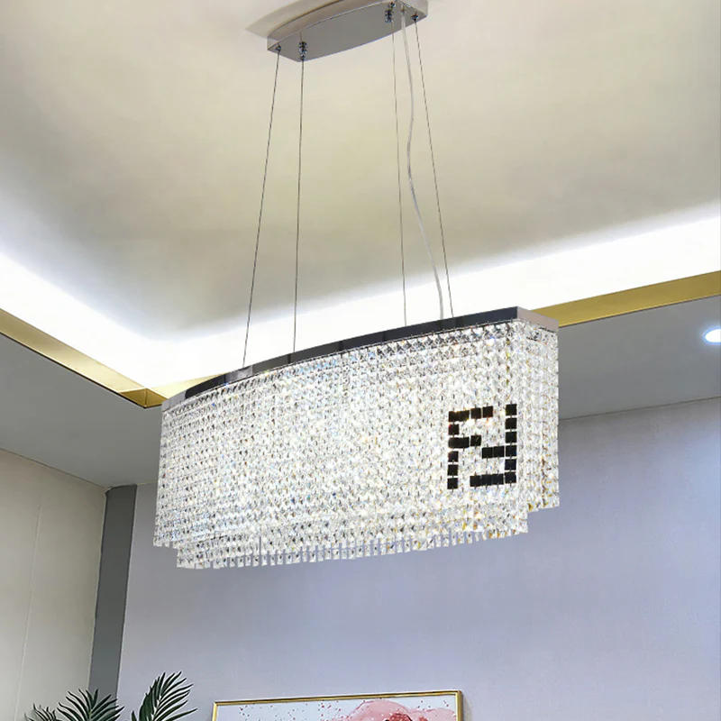 Fendi Modern Oval Crystal Chandelier