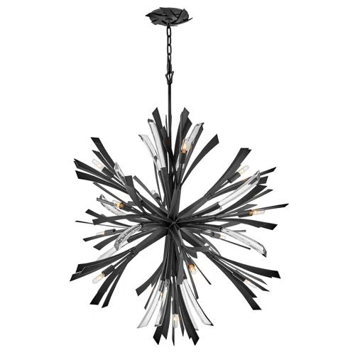JC Bergamots 13 Lights Chandelier 42"H