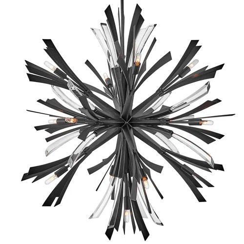 JC Bergamots 13 Lights Chandelier 42"H