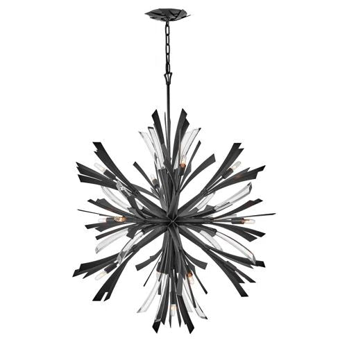 JC Bergamots 13 Lights Chandelier 42"H