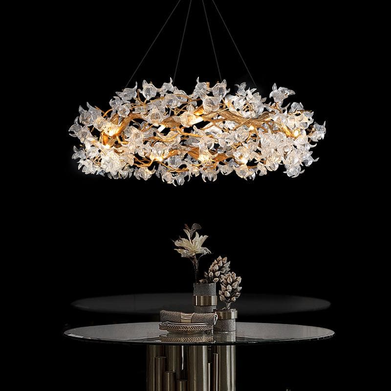JC Branch Petal Crystal Round Chandelier