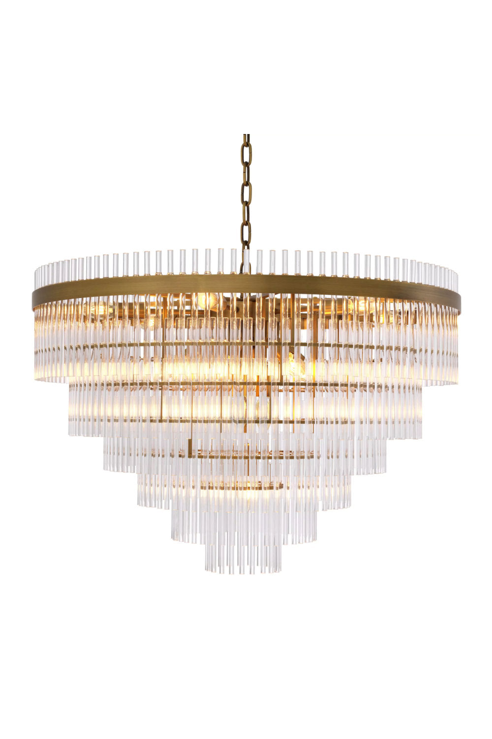 Eichholtz East 16-Light Chandelier: Vintage Replica with Antique Brass Finish