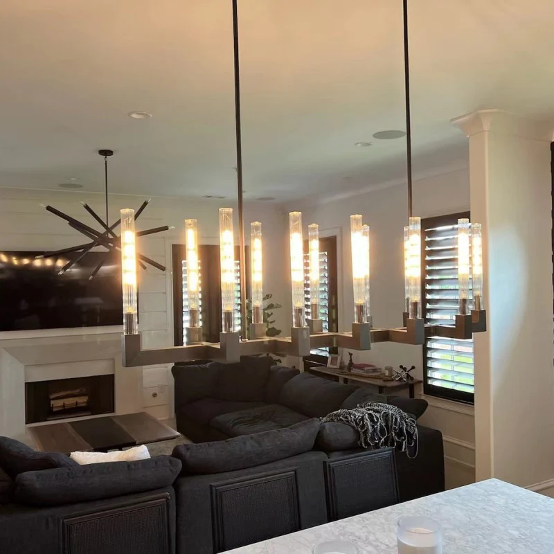 Chantelle Glass Linear Chandelier 55"