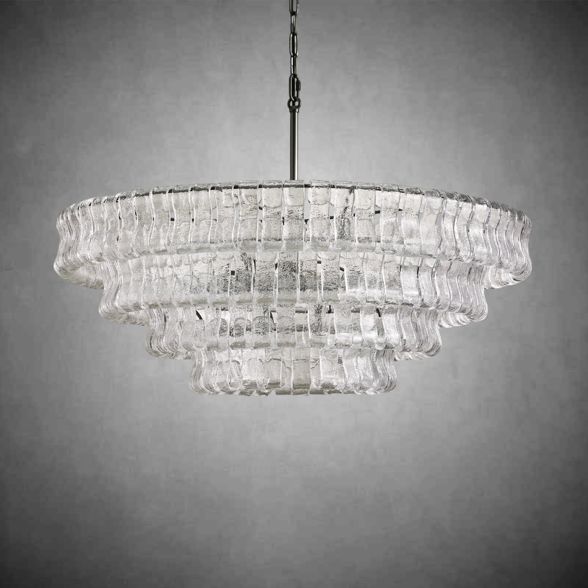 Glacien Round Glass Chandelier