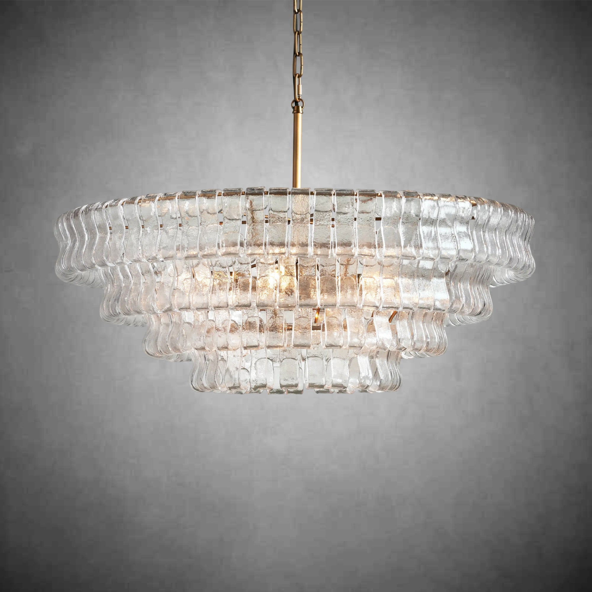 Glacien Round Glass Chandelier