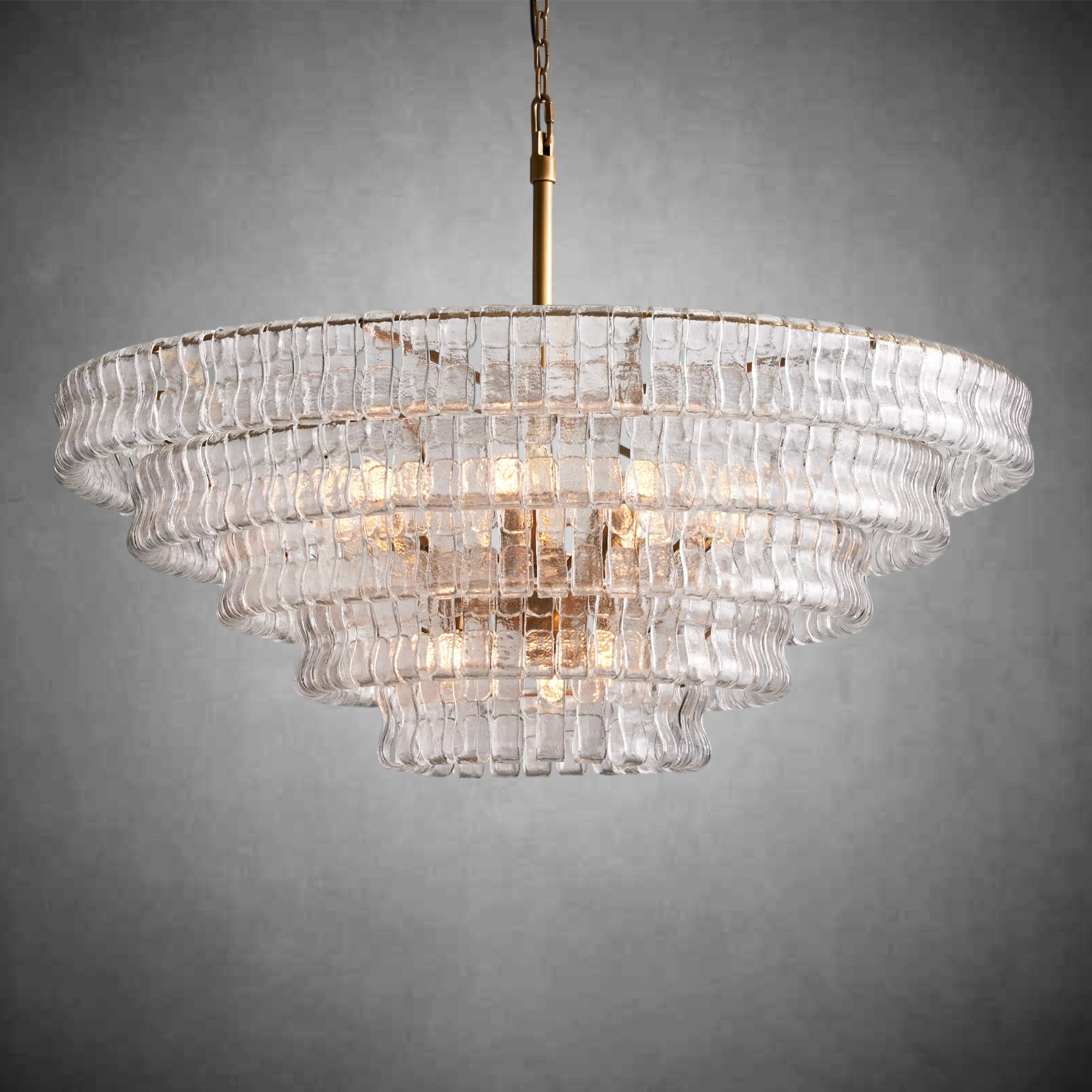 Glacien Round Glass Chandelier