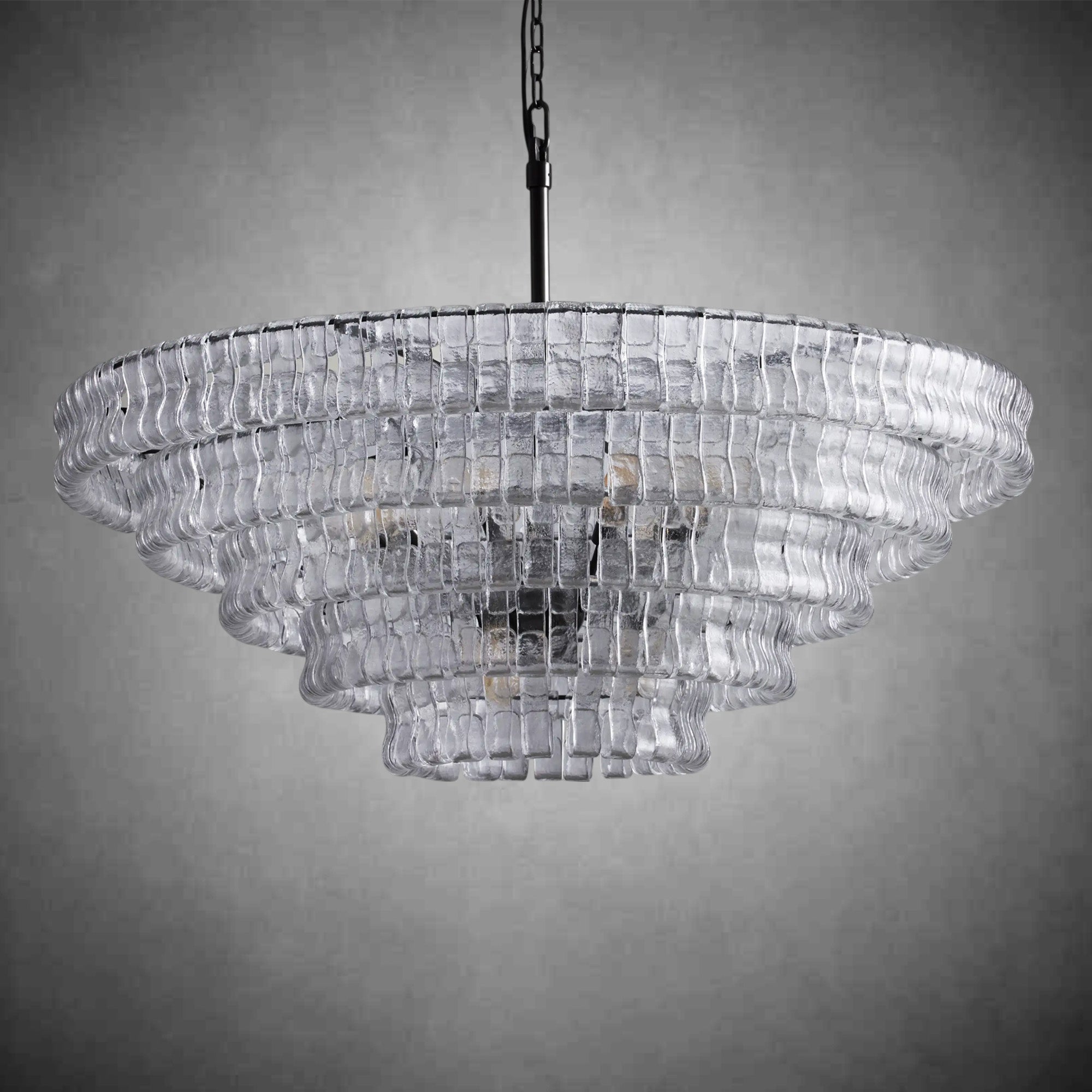 Glacien Round Glass Chandelier