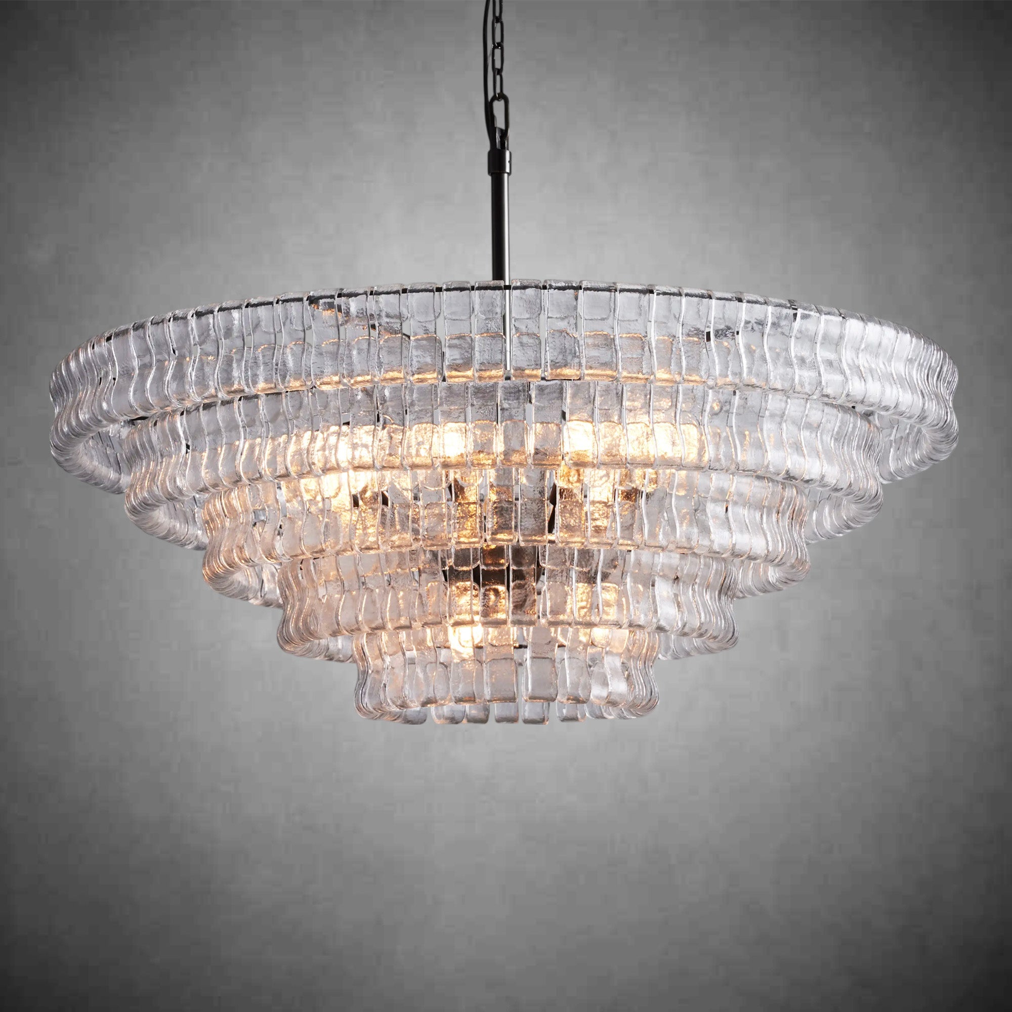 Glacien Round Glass Chandelier