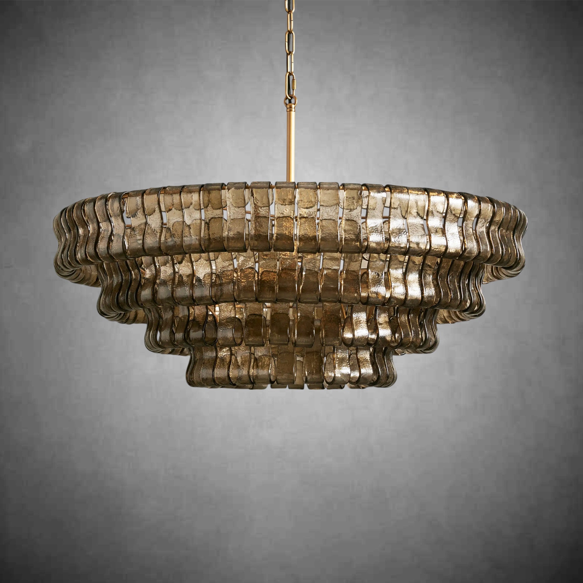 Glacien Round Glass Chandelier