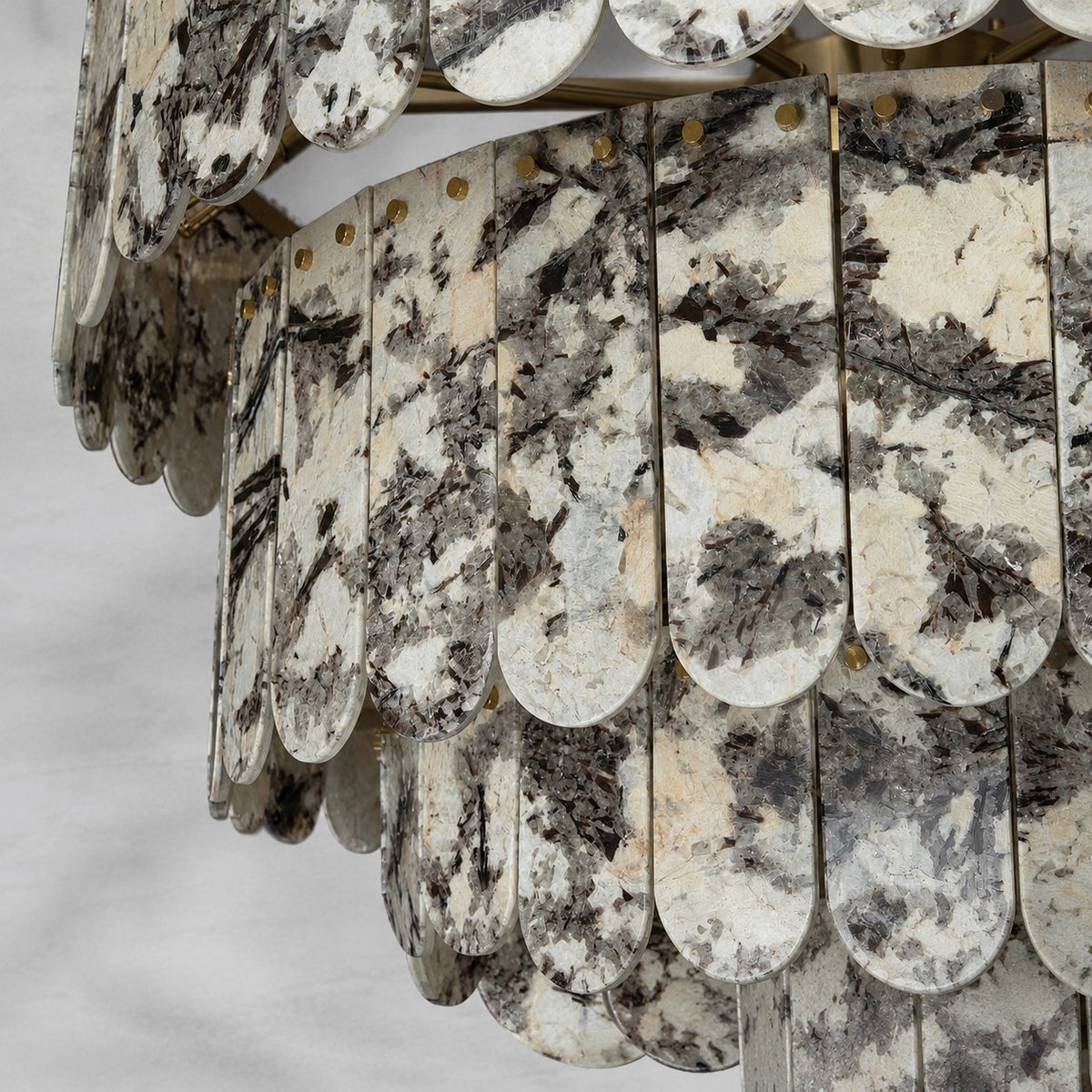 Grand Four-Tier Snowcrest White Luxury stone Chandelier