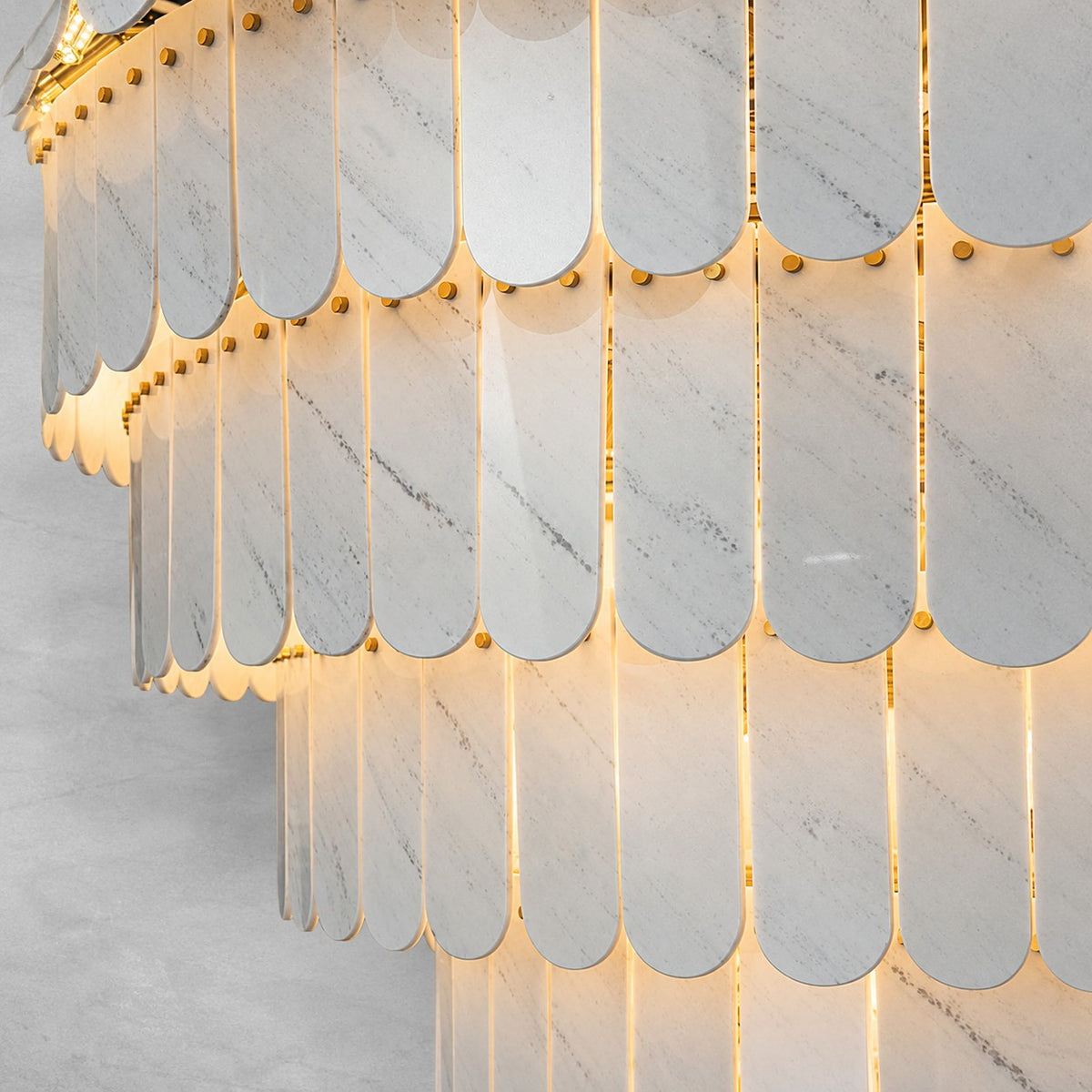 Grand Nine-Tier Yugoslav White Luxury stone Chandelier