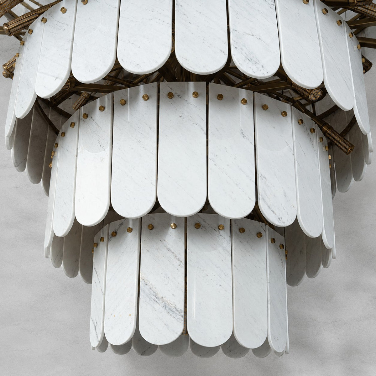 Grand Nine-Tier Yugoslav White Luxury stone Chandelier