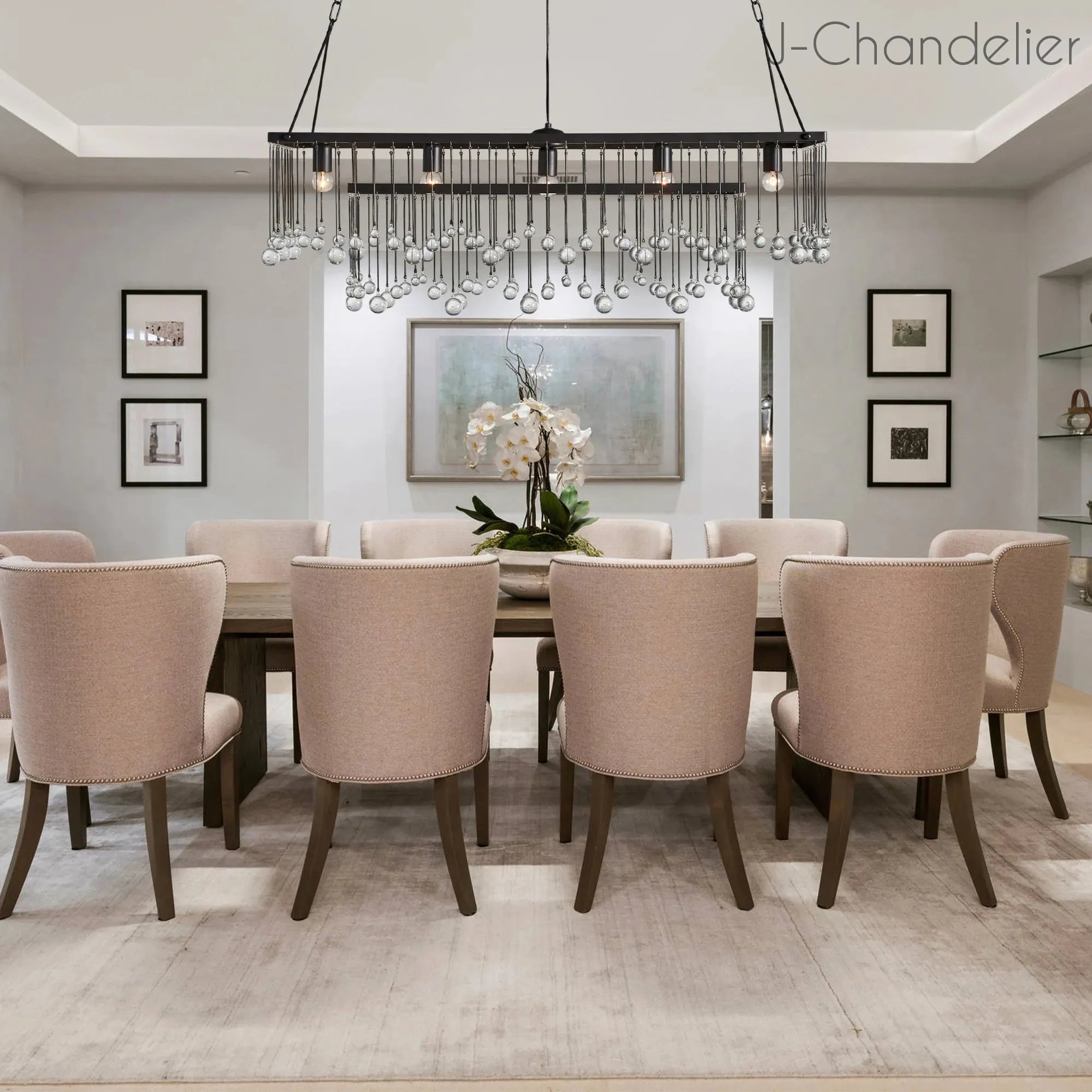 Aubrey Rectangular Chandelier 47''60''