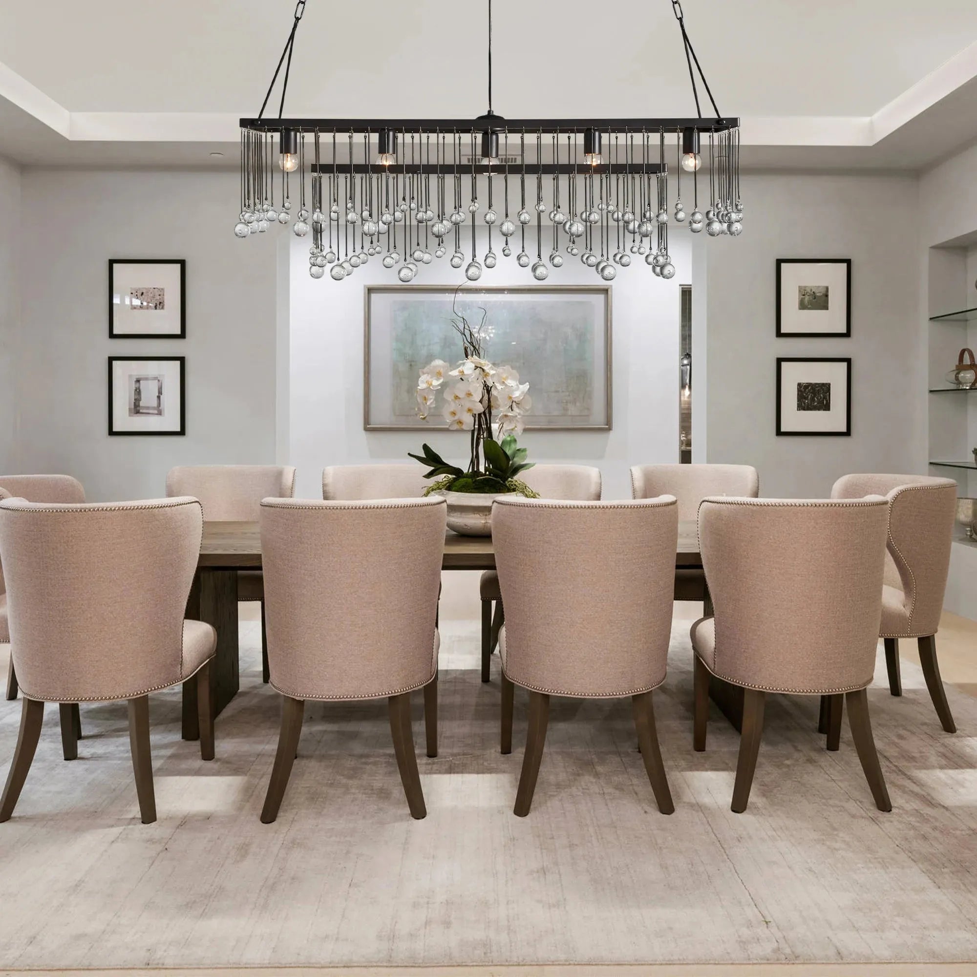 Aubrey Rectangular Chandelier 47''60''