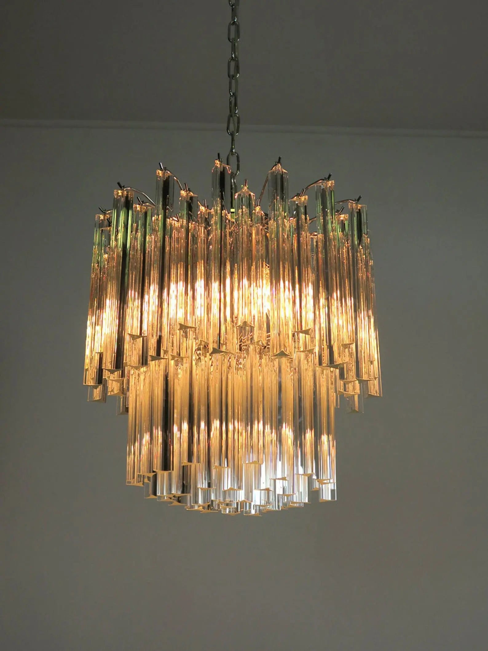 Murano Chandelier – Arianna -107 prisms – Transparent